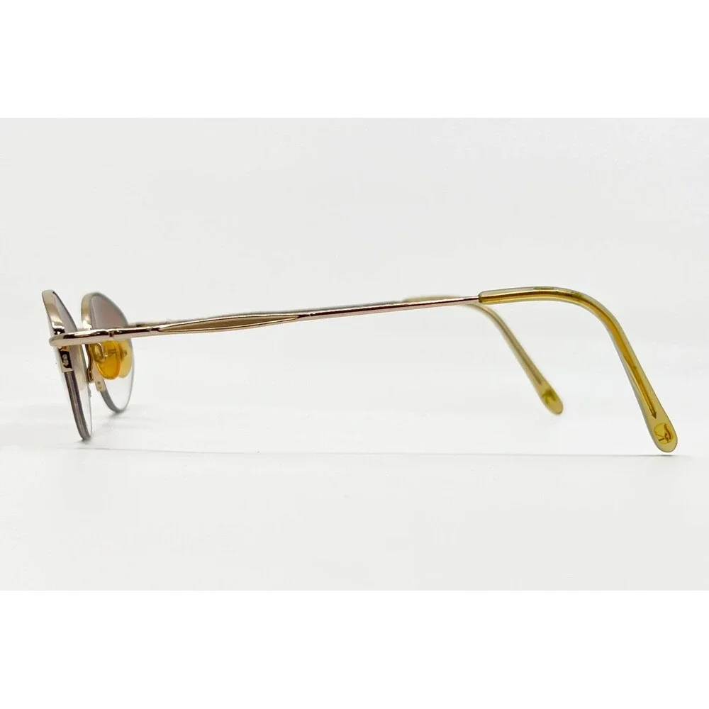 Lauren Hutton Sunglasses Frames Women Gold Oval Semi Rimless 135 LH087